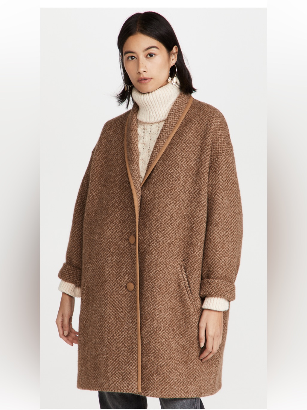 Isabel Marant Toile Sz 38 (Us Medium) Jelanyo Coat In Camel In Brown